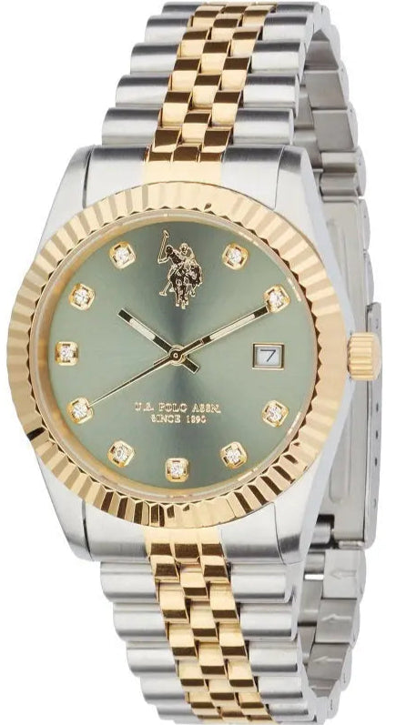 US POLO USP8107ST Camille Silver Metallic Mesh Bracelet