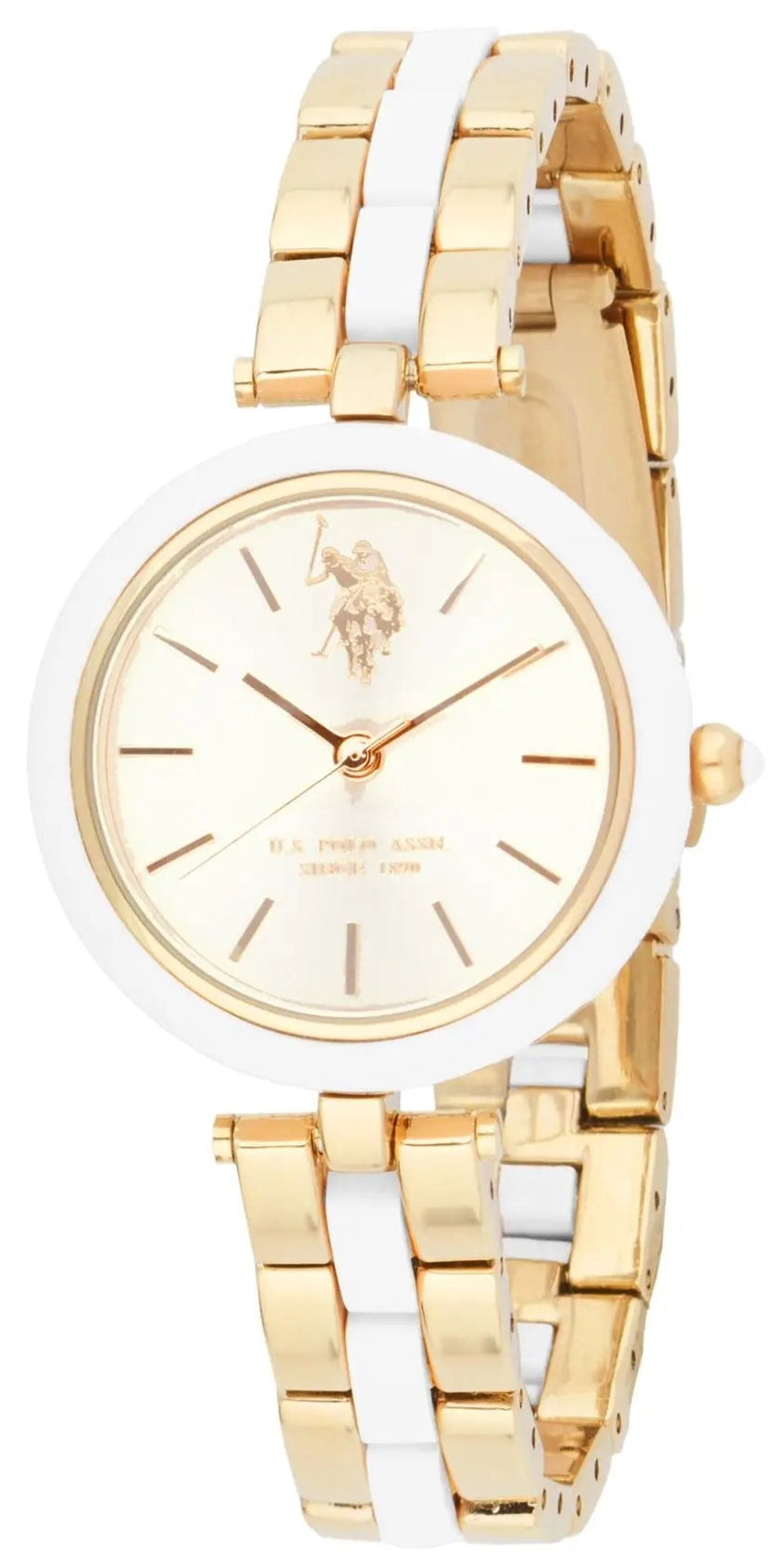US POLO USP8107ST Camille Silver Metallic Mesh Bracelet