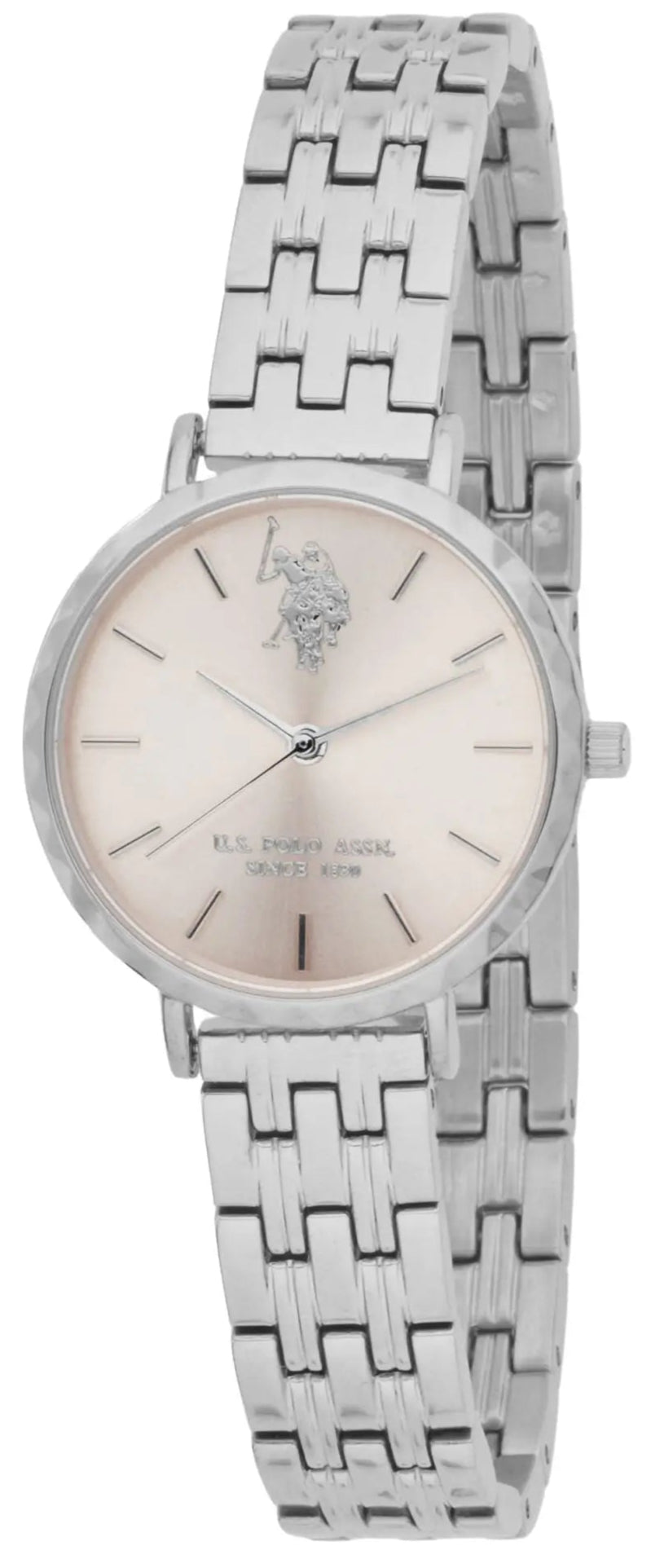 US POLO USP8107ST Camille Silver Metallic Mesh Bracelet
