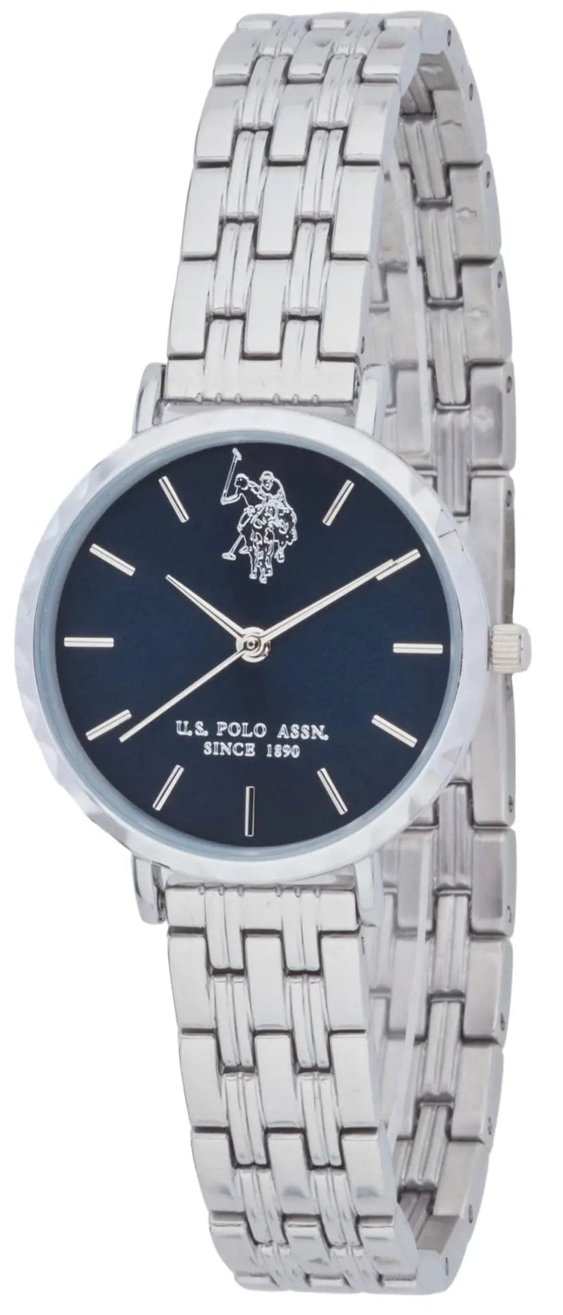 US POLO USP8107ST Camille Silver Metallic Mesh Bracelet