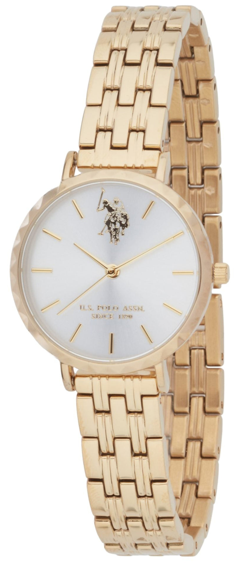 US POLO USP8107ST Camille Silver Metallic Mesh Bracelet