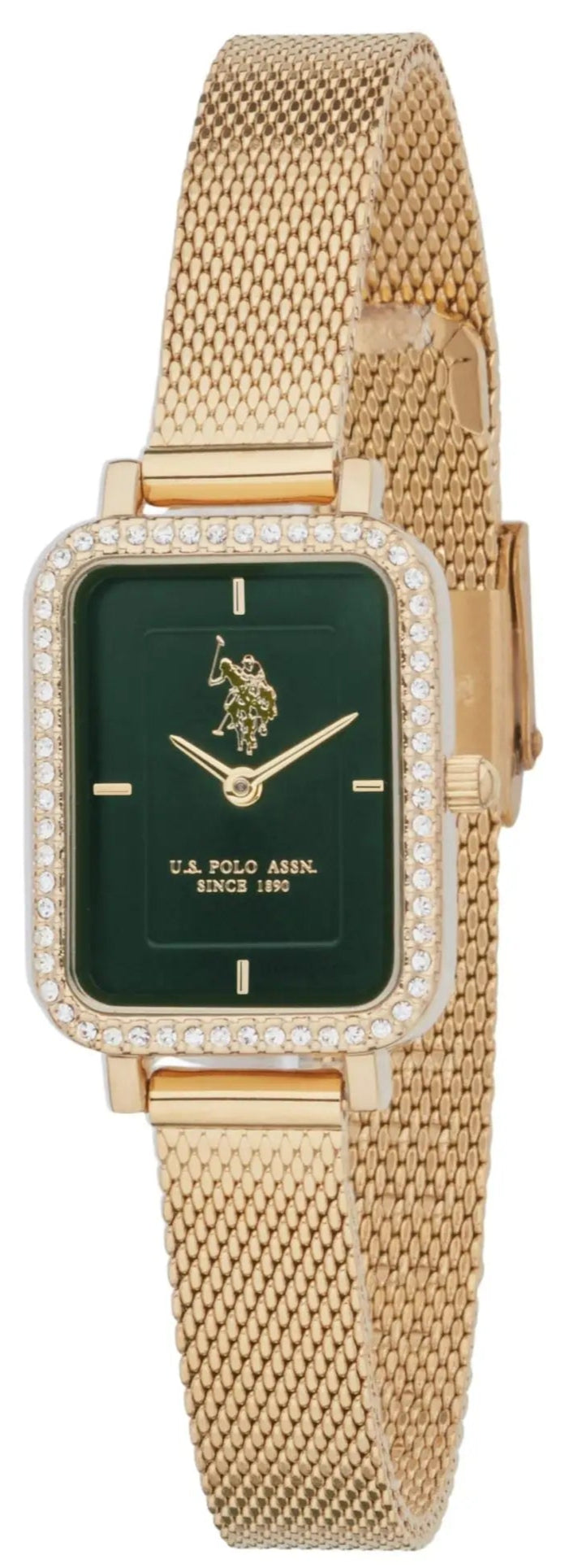 US POLO USP8107ST Camille Silver Metallic Mesh Bracelet