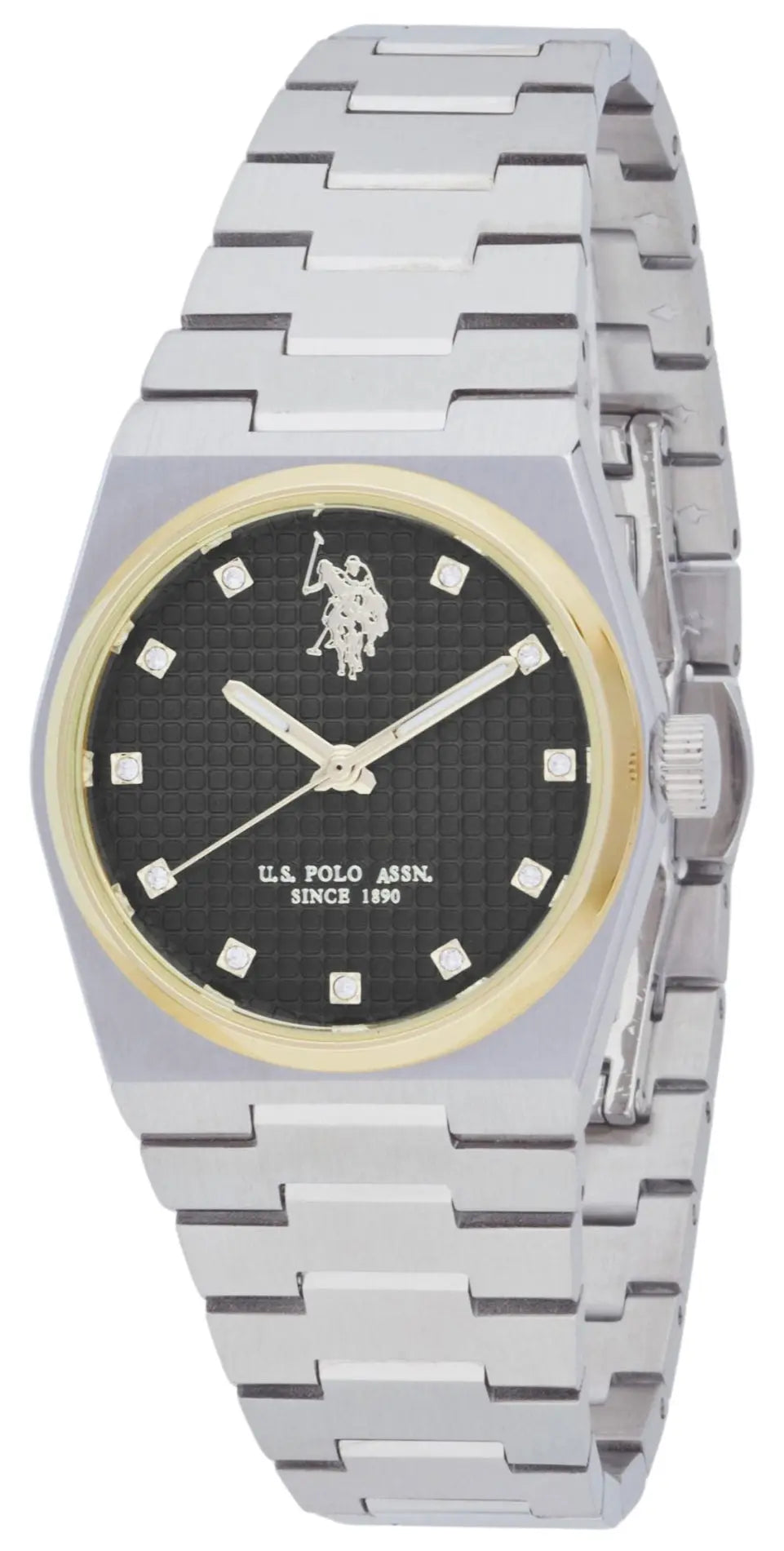 US POLO USP8107ST Camille Silver Metallic Mesh Bracelet