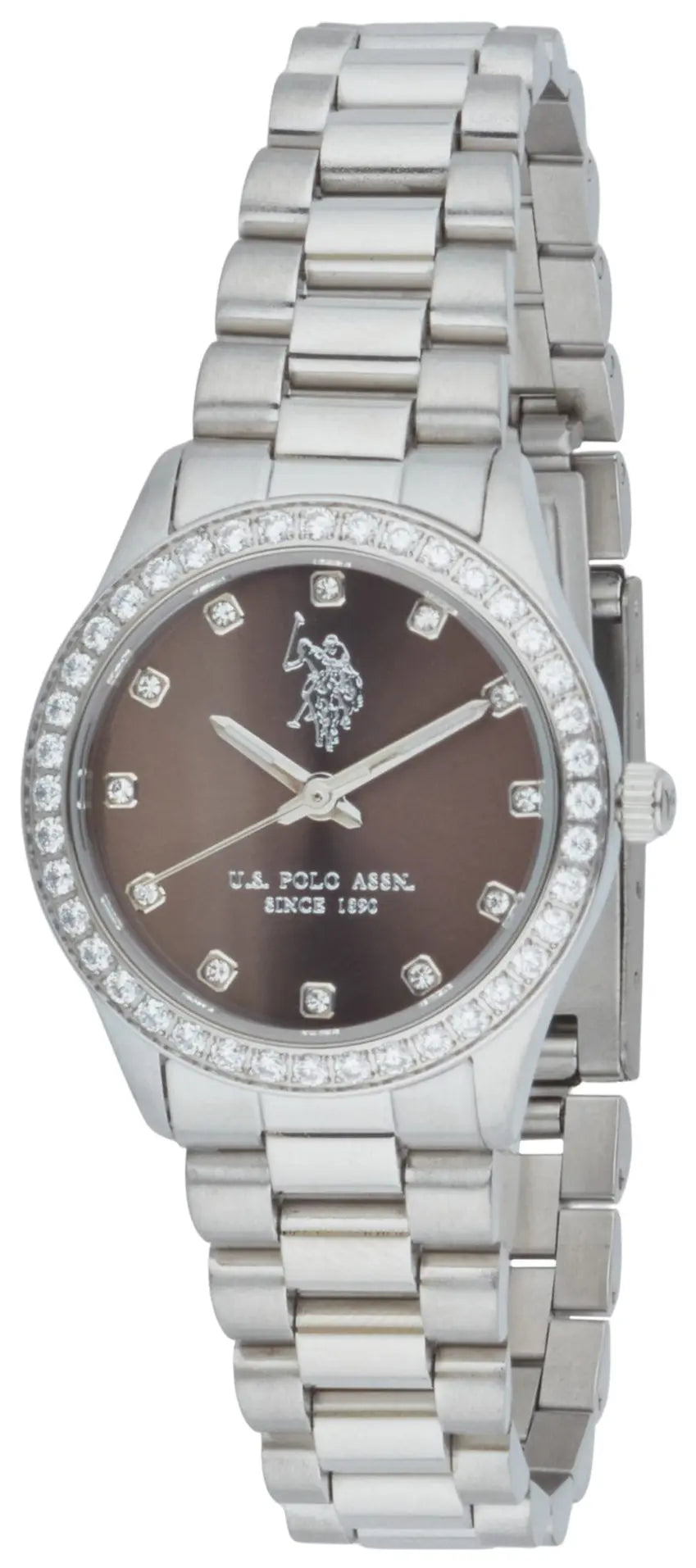 US POLO USP8107ST Camille Silver Metallic Mesh Bracelet