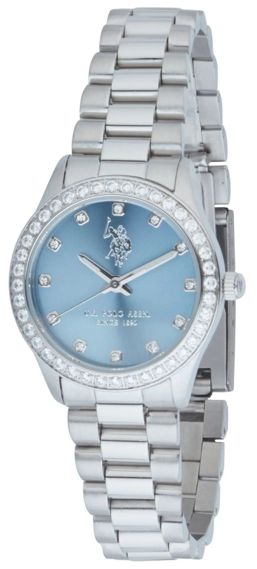 US POLO USP8107ST Camille Silver Metallic Mesh Bracelet