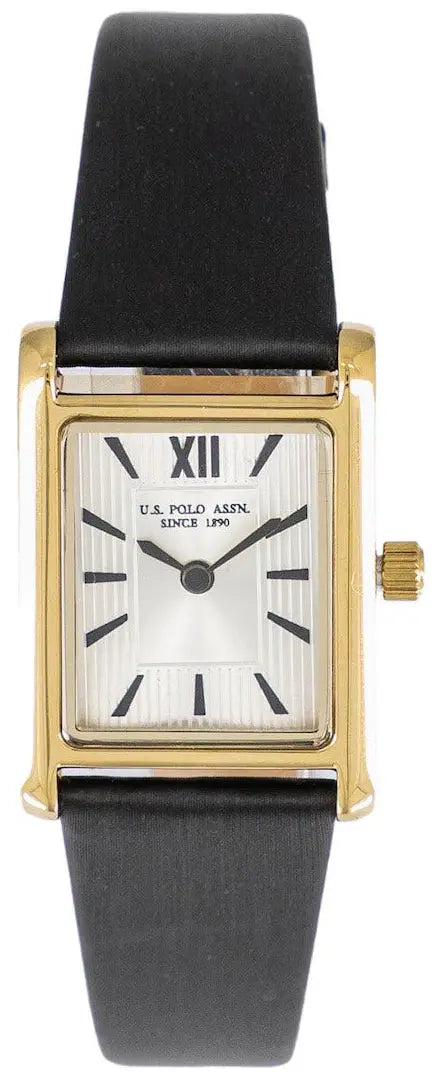 U.S. POLO USP8411YG Vivian Black Leather Strap