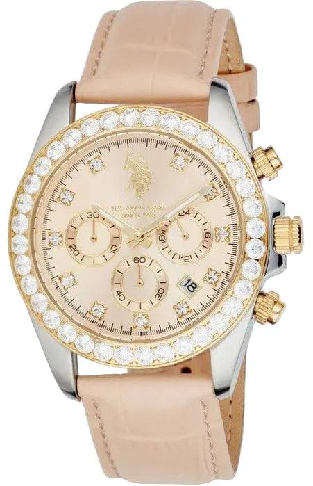 US POLO USP8110YG Camille Gold Metallic Mesh Bracelet