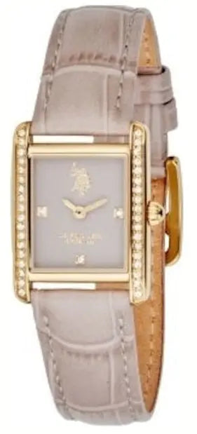 U.S. POLO USP8457YG Kate Beige Leather Strap