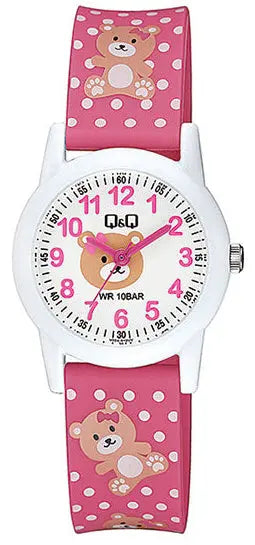 Q&Q V22A012VY Kids Pink Rubber Strap