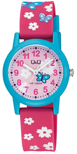 Q&Q V23A021VY Kids Pink Silicon Strap