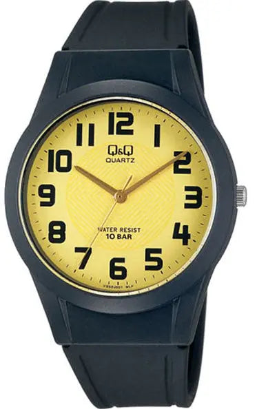 Q&Q VQ50J001Y Black Rubber Strap