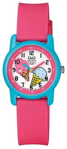 Q&Q VR41J007Y Kids Pink Rubber Strap