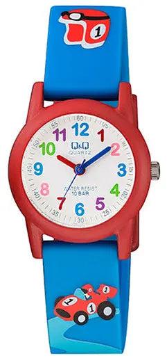Q&Q VR99J004Y Kids Blue Rubber Strap