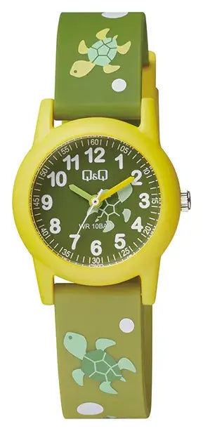 Q&Q VR99J008Y Kids Green Silicon Strap