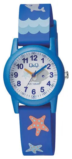 Q&Q VR99J009Y Kids Blue Rubber Strap