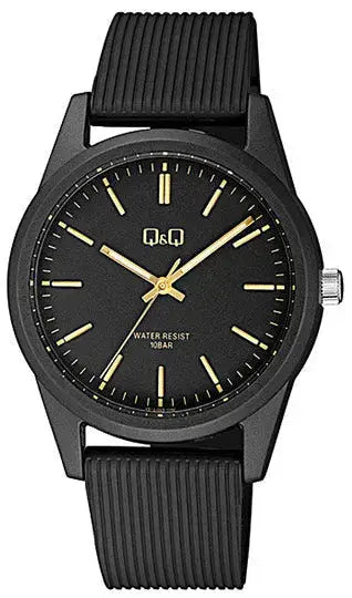 Q&Q VS12J005Y Black Rubber Strap Q&Q