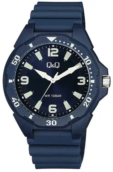 Q&Q VS44J009Y Blue Rubber Strap Q&Q