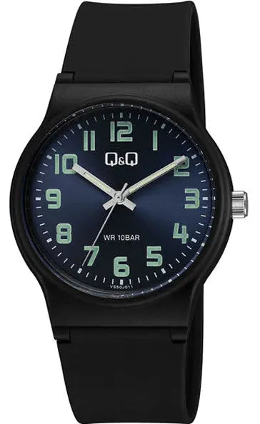 Q&Q VS50J011Y Black Rubber Strap
