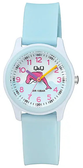 Q&Q VS59J005Y Kids Light Blue Rubber Strap