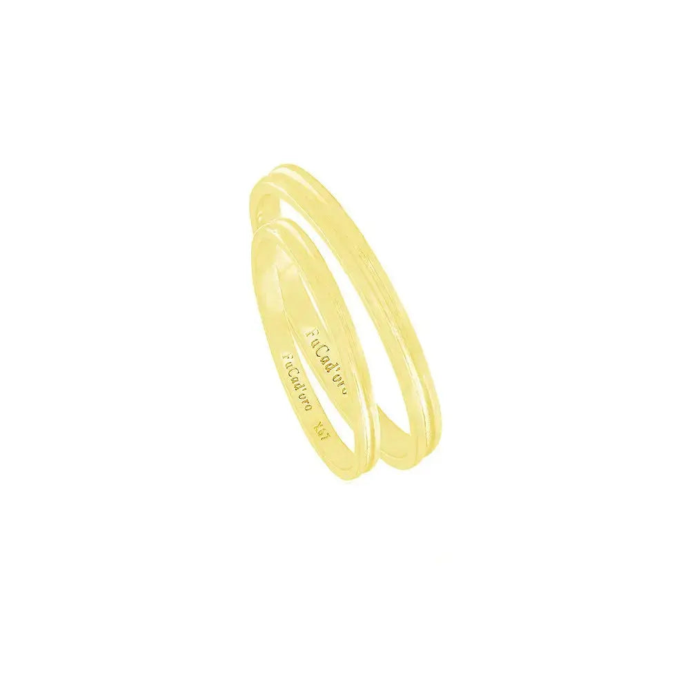 FaCad'oro WR-40 White Gold Wedding Rings 9ct or 14ct