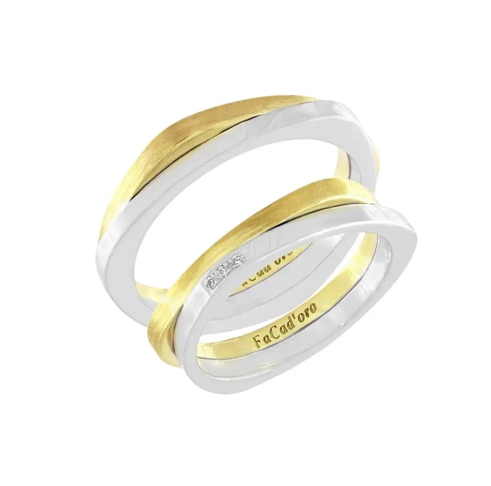 FaCad'oro WR-52 Gold Wedding Rings 9ct or 14ct