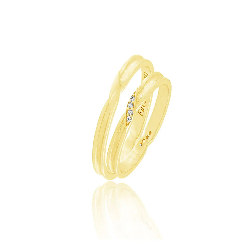 FaCad'oro WR-52 Gold Wedding Rings 9ct or 14ct