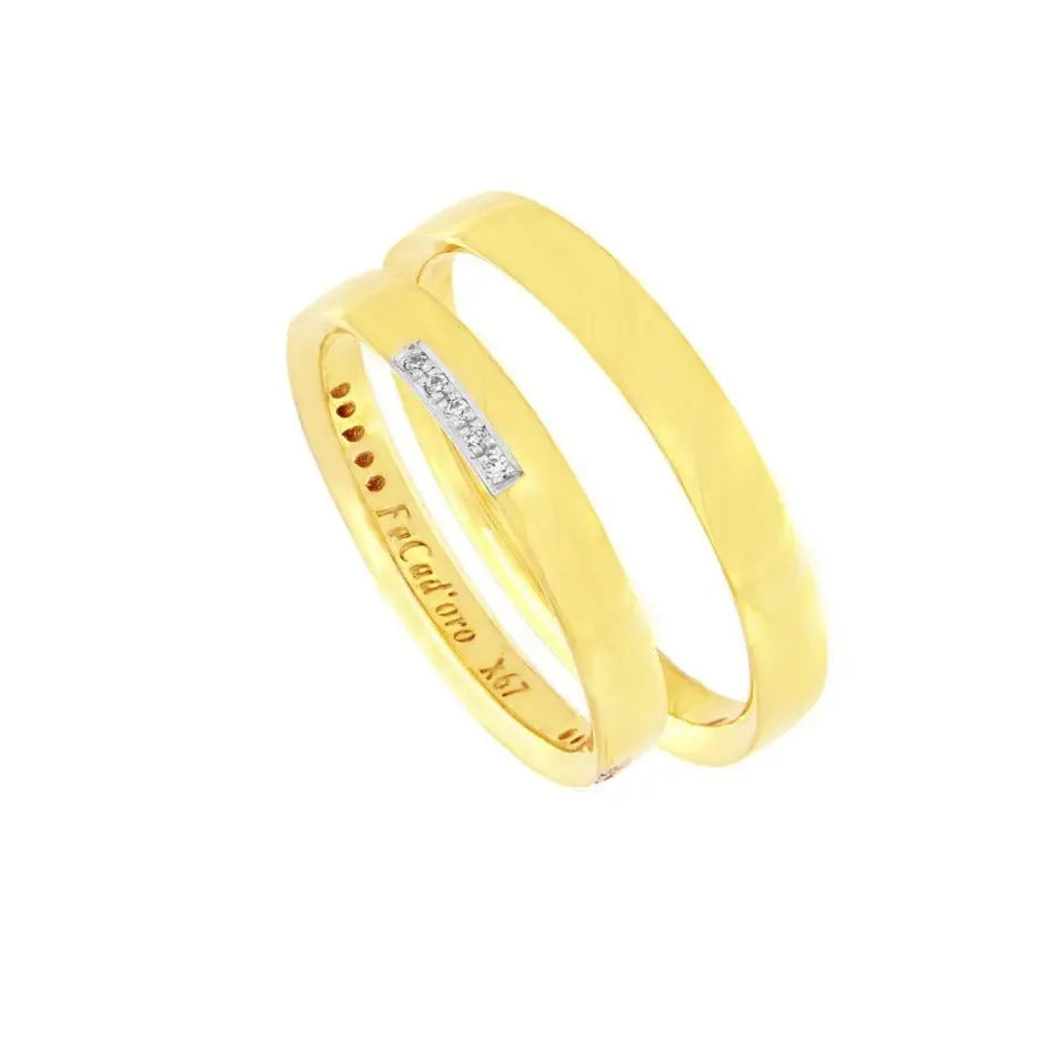 FaCad'oro WR-52 Gold Wedding Rings 9ct or 14ct