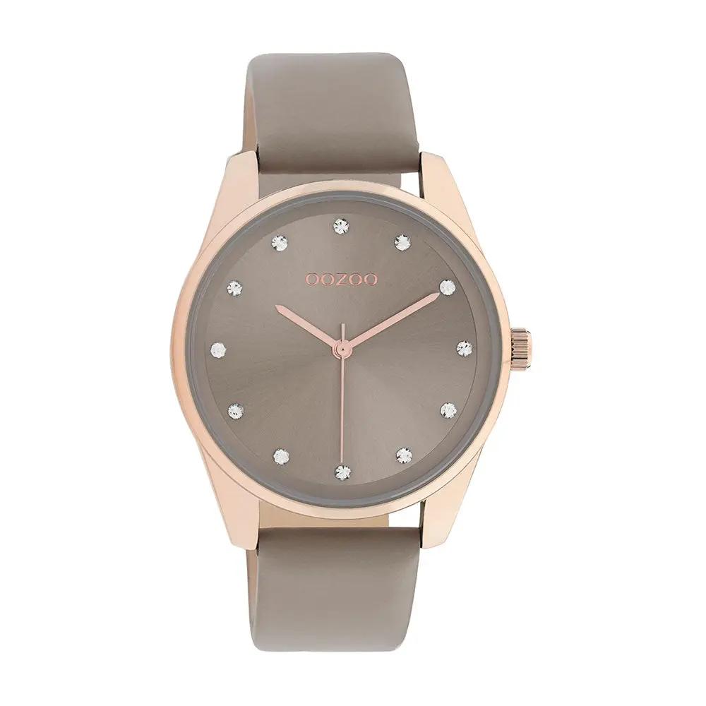 OOZOO C11047 38mm Timepieces Beige Leather Strap