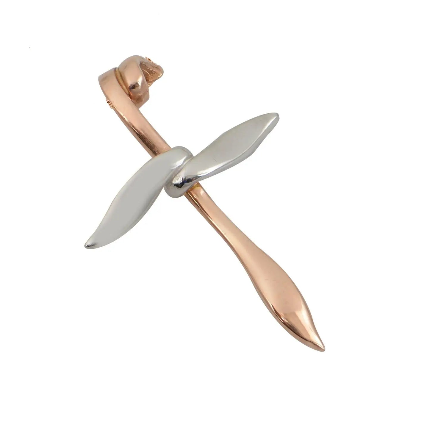 Facad’oro CR-200R Σταυρός 14ct σε Ροζ Χρυσό