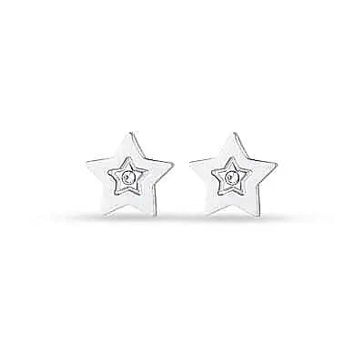 Luca Barra JO100 Children's Steel Heart Stud Earrings