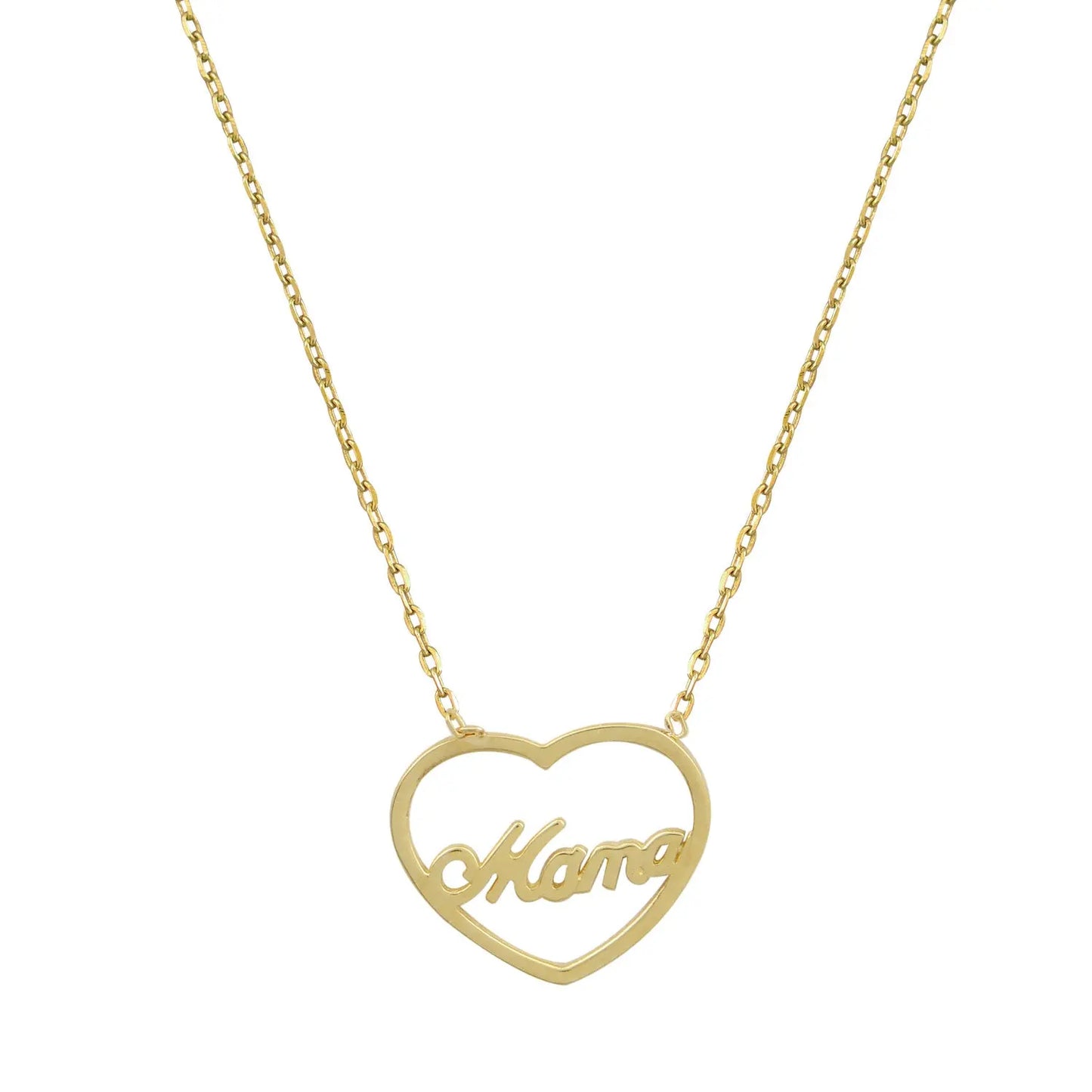 G508 Love Necklace with Heart in 14ct Gold