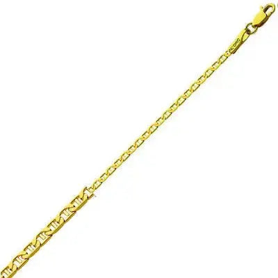 Αλυσίδα Λαιμού KQP030G-14 Theta Flat Χρυσή 14ct 50cm Goldy