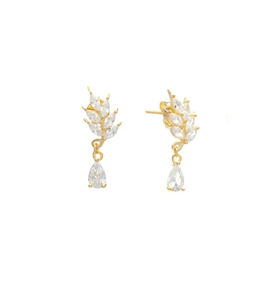 Earrings SC271-1 Crosses in Platinum Plated Silver