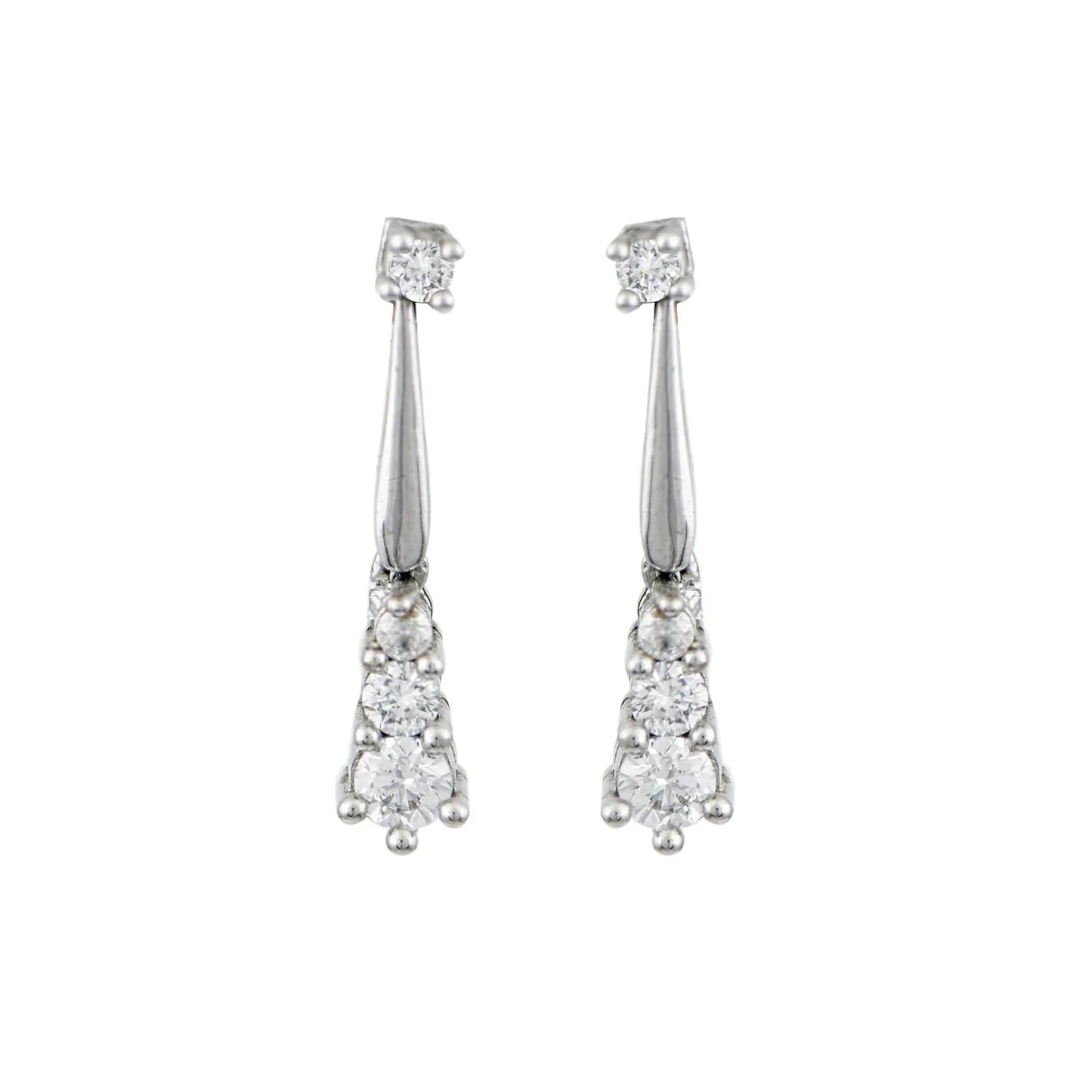 Bridal Earrings SK2000 Made of K9 White Gold with Zirconia