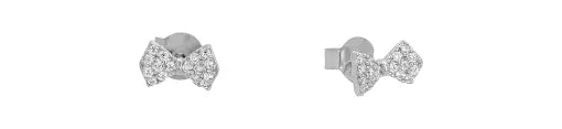 SC601-1 Hearts Earrings in Platinum Plated Silver