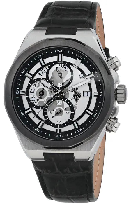 US POLO USP7102BK Skyler Black Silicon Strap
