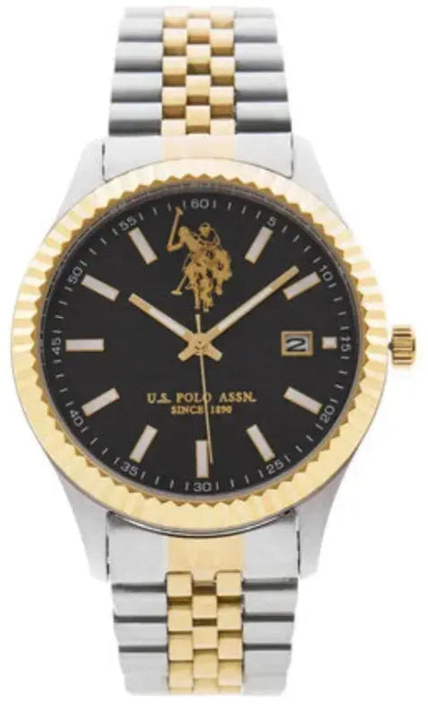 U.S. POLO USP7239BK Damian Two Tone Stainless Steel Bracelet