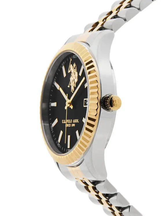 U.S. POLO USP7239BK Damian Two Tone Stainless Steel Bracelet