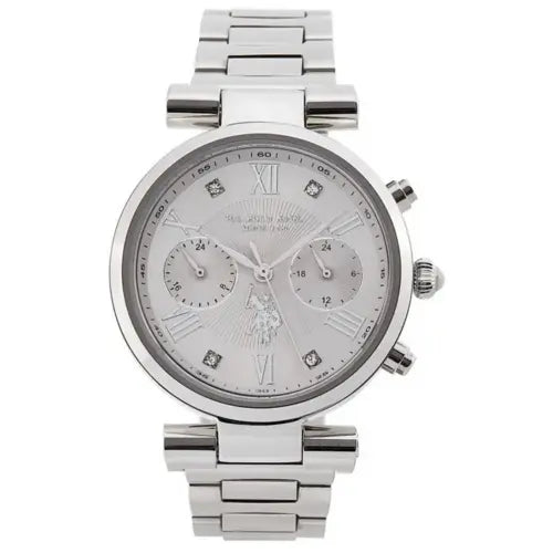 US POLO USP8107ST Camille Silver Metallic Mesh Bracelet