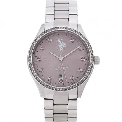US POLO USP8107ST Camille Silver Metallic Mesh Bracelet
