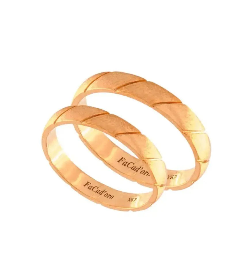 FaCad'oro WR-40 White Gold Wedding Rings 9ct or 14ct