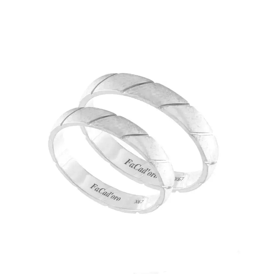 FaCad'oro WR-40 White Gold Wedding Rings 9ct or 14ct