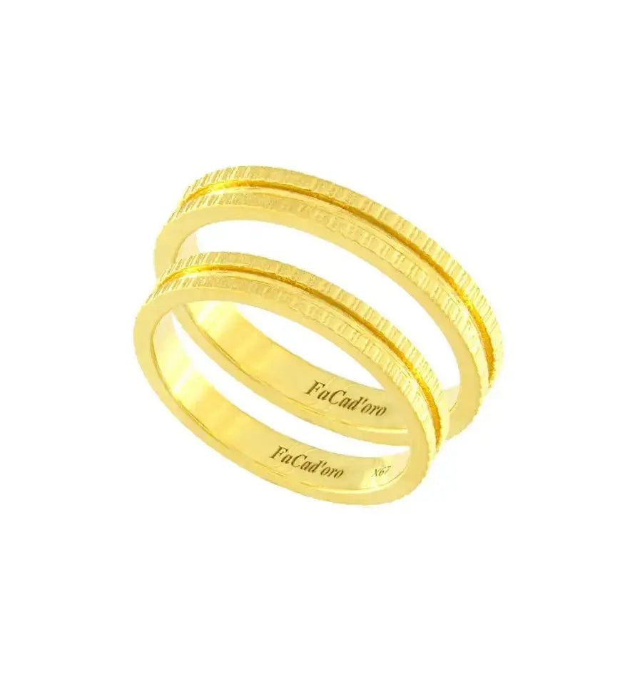 FaCad'oro WR-40 White Gold Wedding Rings 9ct or 14ct