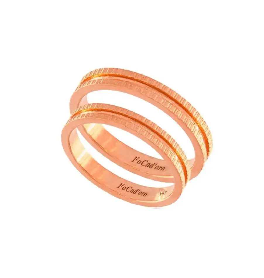 FaCad'oro WR-40 White Gold Wedding Rings 9ct or 14ct