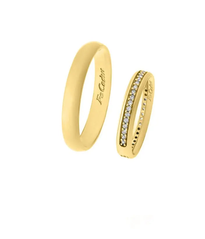 FaCad'oro WR-52 Gold Wedding Rings 9ct or 14ct