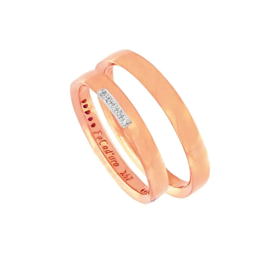 FaCad'oro WR-52 Gold Wedding Rings 9ct or 14ct