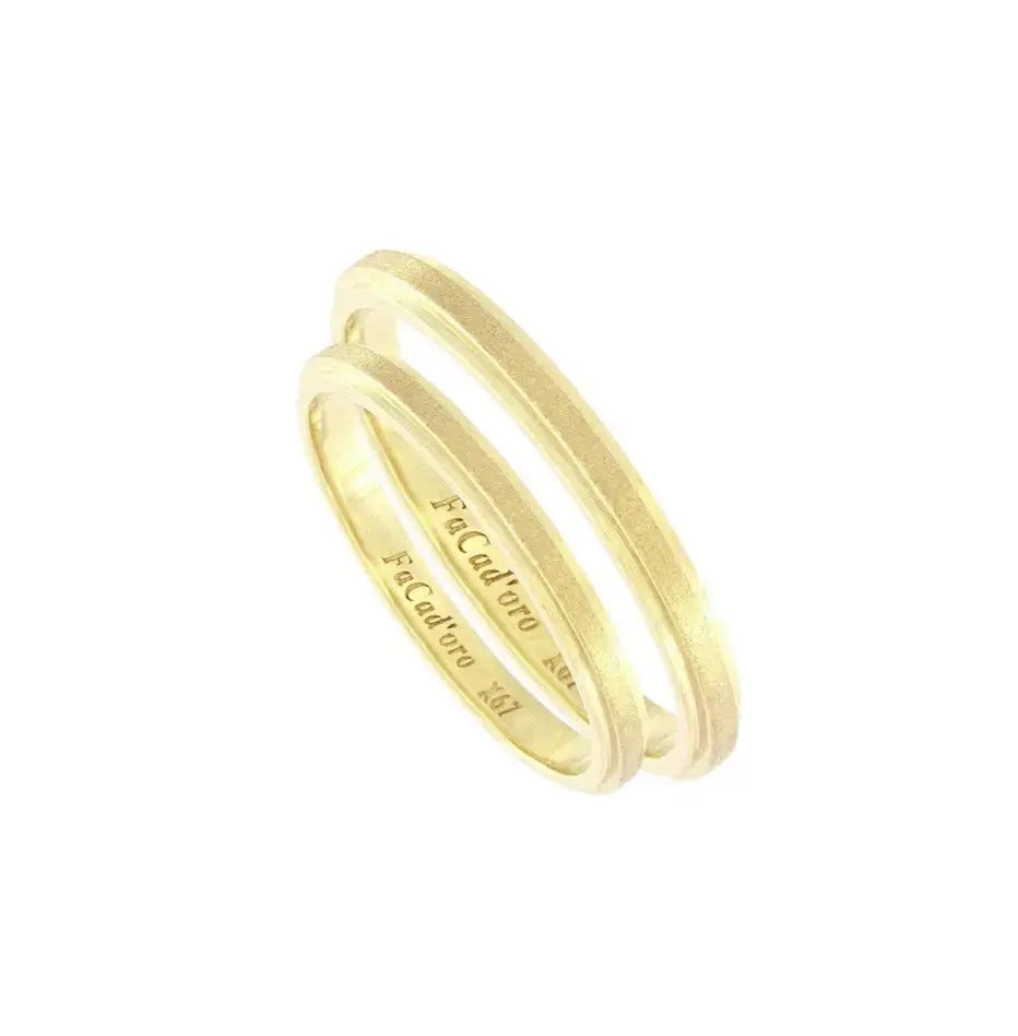 FaCad'oro WR-40 White Gold Wedding Rings 9ct or 14ct