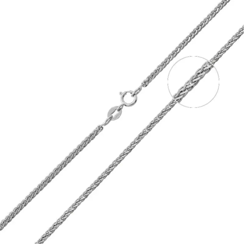 Αλυσίδα Λαιμού PAL35W Κ14 Λευκόχρυσο 45cm - Κοσμηματοπωλείο Goldy