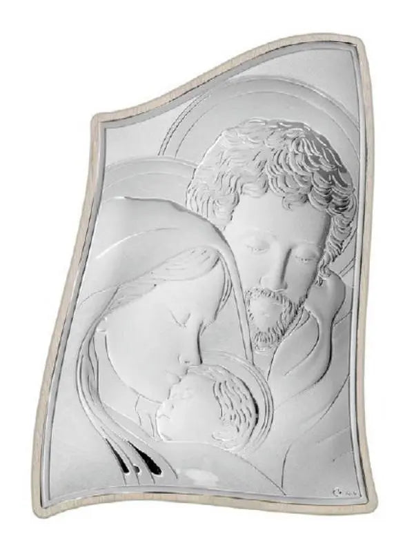 Ασημένια Εικόνα Αγία Οικογένεια MA/E904/2ST 28cm x 20cm - Κοσμηματοπωλείο Goldy