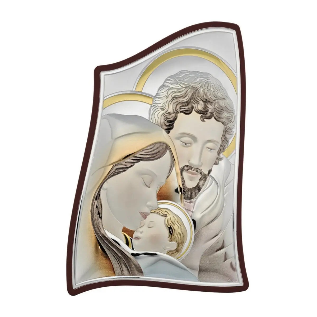 Ασημένια Εικόνα Αγία Οικογένεια MA/E904/3-C 15cm x 21cm - Κοσμηματοπωλείο Goldy